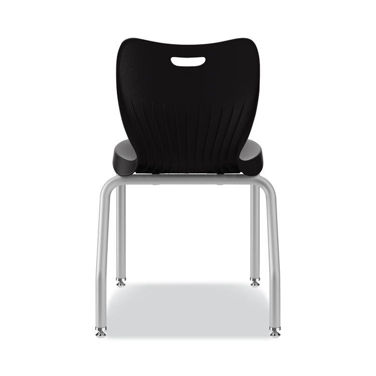 SmartLink Four-Leg Chair, 19.5" x 19.63" x 31", Onyx Seat, Onyx Base, 4/Carton