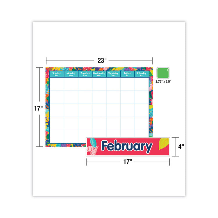 Calendar Bulletin Board Sets, 134-Piece Set, One World, 23" x 17", Multicolor
