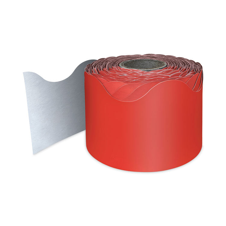 Rolled Borders, Scalloped Border, Back to School, 2.25" x 65 ft, Red