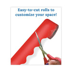 Rolled Borders, Scalloped Border, Back to School, 2.25" x 65 ft, Red
