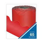 Rolled Borders, Scalloped Border, Back to School, 2.25" x 65 ft, Red