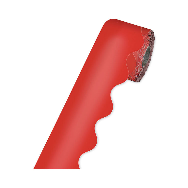 Rolled Borders, Scalloped Border, Back to School, 2.25" x 65 ft, Red