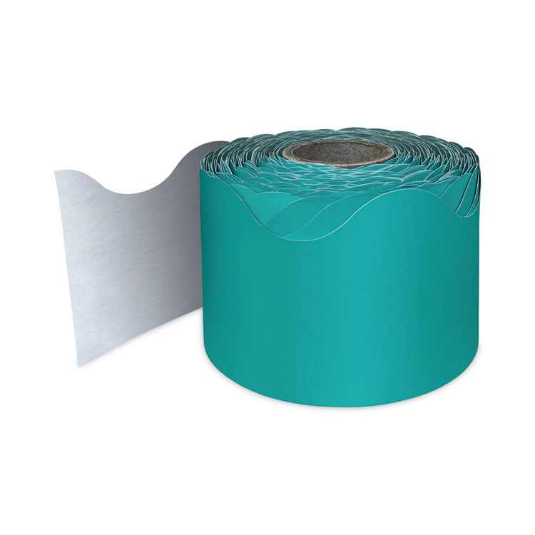 Rolled Borders, Scalloped Border, Back to School, 2.25" x 65 ft, Teal
