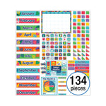 Calendar Bulletin Board Sets, 134-Piece Set, One World, 23" x 17", Multicolor
