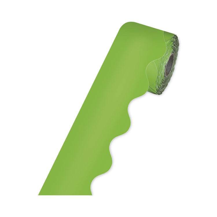 Rolled Borders, Scalloped Border, Back to School, 2.25" x 65 ft, Lime