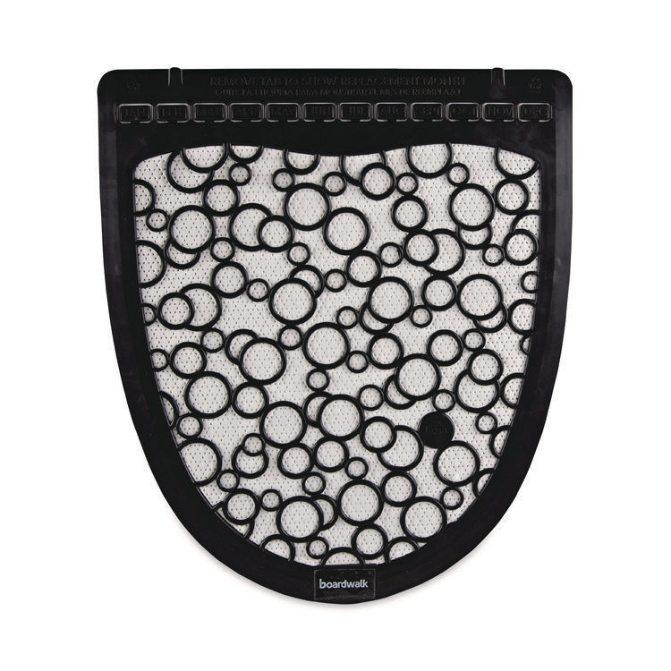 Disposable Urinal Floor Mat 2.0, Slip-Resistant Rubber, 17.5 x 20, Black/White, 6/Carton