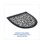 Disposable Urinal Floor Mat 2.0, Slip-Resistant Rubber, 17.5 x 20, Black/White, 6/Carton