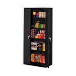 Assembled 78" High Heavy-Duty Welded Storage Cabinet, Four Adjustable Shelves, 36w X 24d, Black