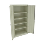 Assembled 72" High Heavy-Duty Welded Storage Cabinet, Four Adjustable Shelves, 36w X 18d, Putty