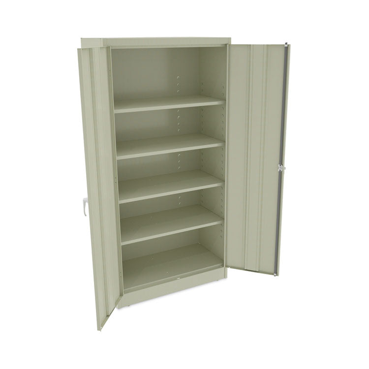 Assembled 72" High Heavy-Duty Welded Storage Cabinet, Four Adjustable Shelves, 36w X 18d, Putty