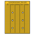 Brown Kraft String/Button Interoffice Envelope, #97, Two-Sided Five-Column Format, 52-Entries, 10 x 13, Brown Kraft, 100/CT