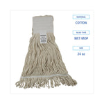 Mop Head, Pro Loop Web/tailband, Premium Saddleback Head, Ctn, 24-Oz., Wh, 12/ct