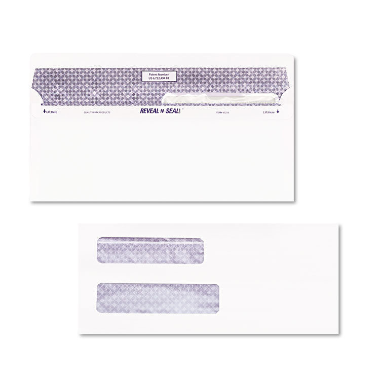 Reveal-N-Seal Envelope, #8 5/8, Commercial Flap, Self-Adhesive Closure, 3.63 X 8.63, White, 500/box