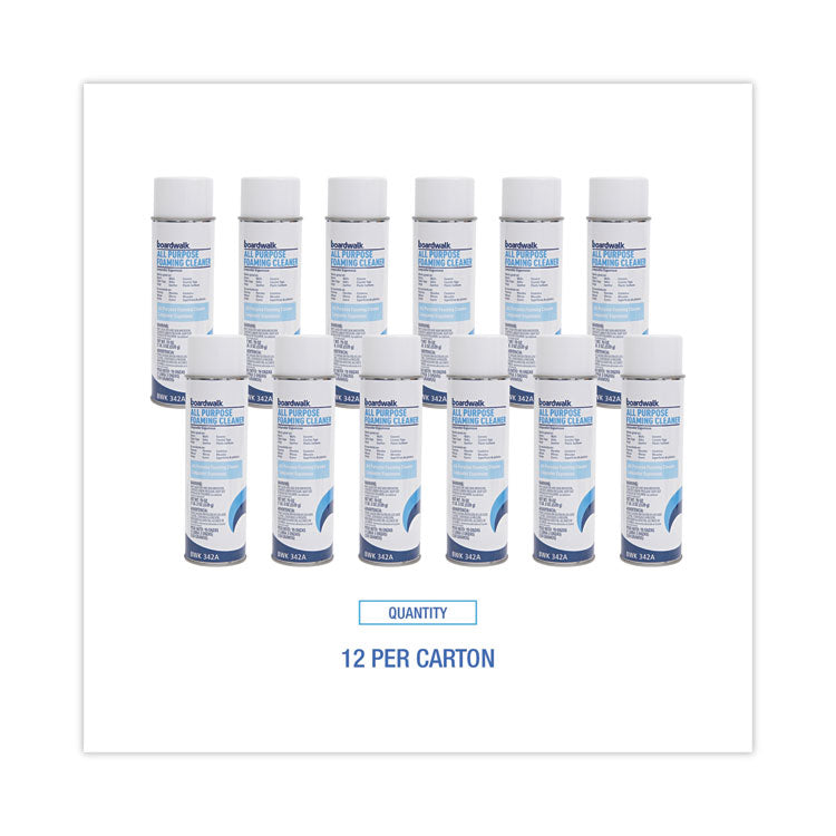 All-Purpose Foaming Cleaner with Ammonia, 19 oz Aerosol Spray, 12/Carton