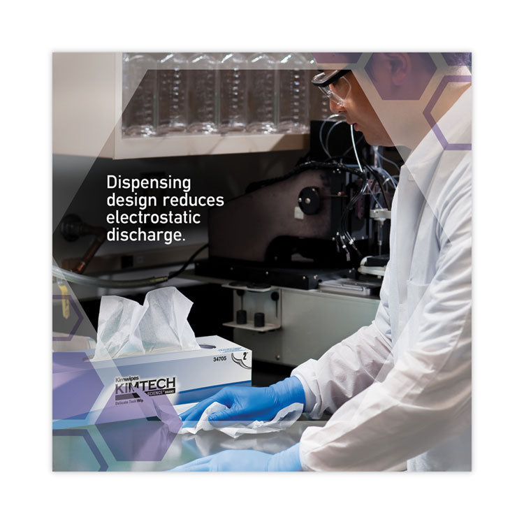 Kimwipes Delicate Task Wipers, 3-Ply, 11.8 x 11.8, Unscented, White, 100/Box, 15 Boxes/Carton