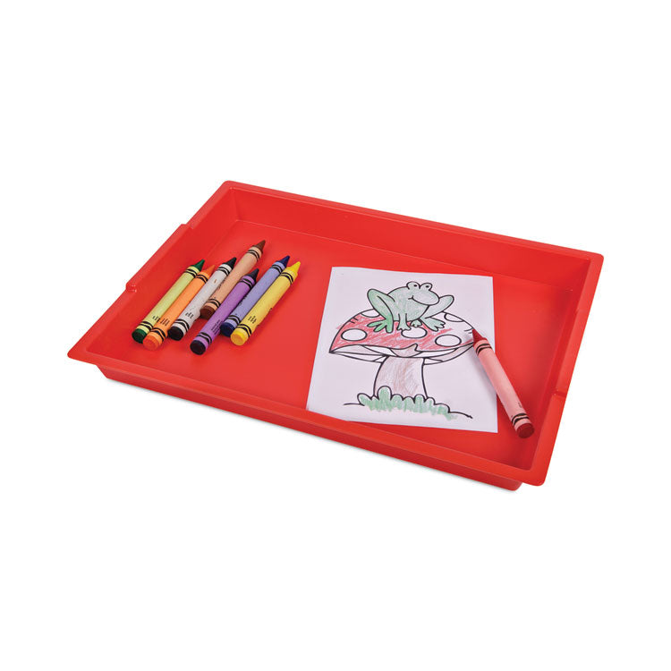 Little Artist Antimicrobial Finger Paint Tray, 16 x 1.8 x 12, Red