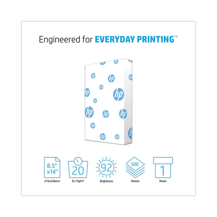 Office20 Paper, 92 Bright, 20 lb Bond Weight, 8.5 x 14, White, 500/Ream