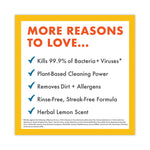 Disinfectant Cleaner, Lemon Scent, 128 oz Bottle