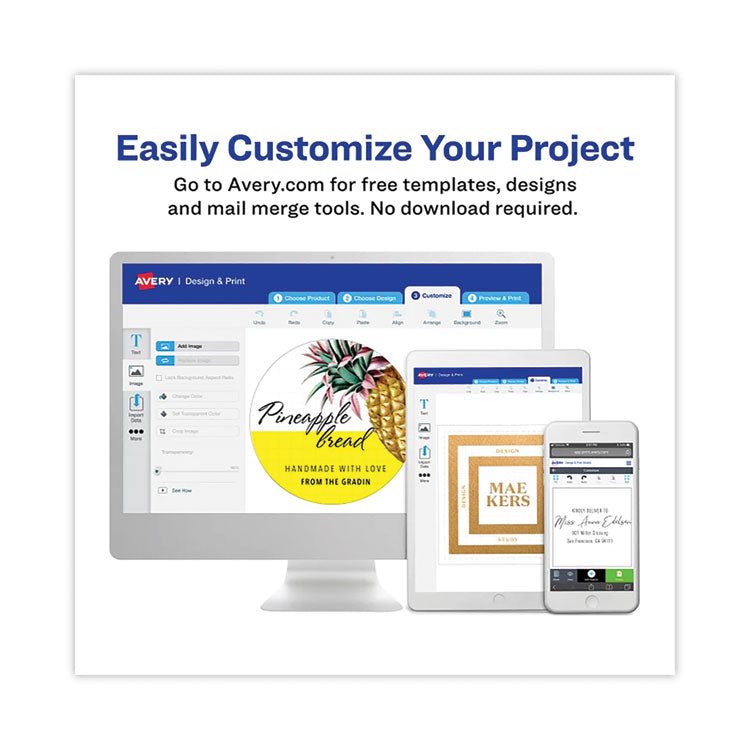 Shipping Labels with TrueBlock Technology, Laser Printers,  2.5 x 4, White, 8/Sheet, 100 Sheets/Pack