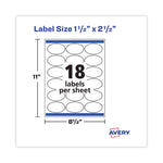 Laser/Inkjet Media Labels, Inkjet/Laser Printers, 1.5 x 2.5, White, 18 Labels/Sheet, 25 Sheets/Pack