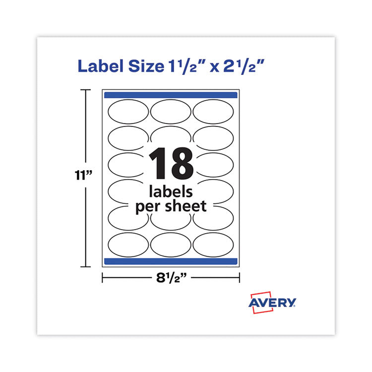 Laser/Inkjet Media Labels, Inkjet/Laser Printers, 1.5 x 2.5, White, 18 Labels/Sheet, 25 Sheets/Pack