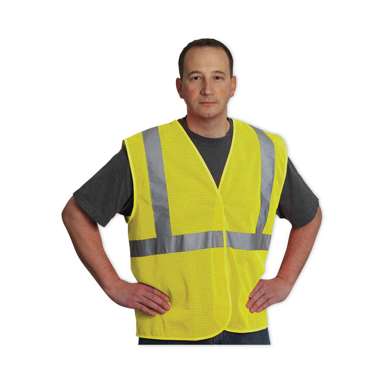 Zipper Safety Vest, 2X-Large, Hi-Viz Lime Yellow