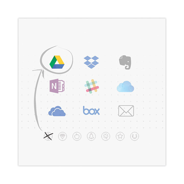 Flip Smart Notepad, Black Cover, Lined/Dot Grid Rule, 8.5 x 11, White, 16 Sheets