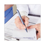 S-Gel Fashion Barrel Gel Pen, Retractable, Medium 0.7 mm, Black Ink, Frost Blue Barrel, 4/Pack