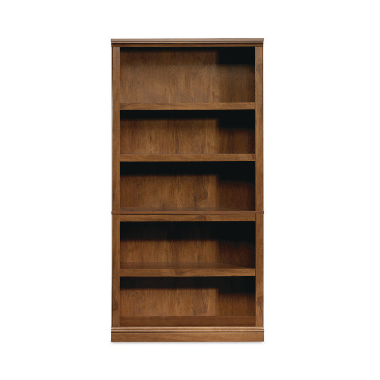 Select Collection Bookcase, Five-Shelf, 35.27w x 13.22d x 69.76h, Oiled Brown