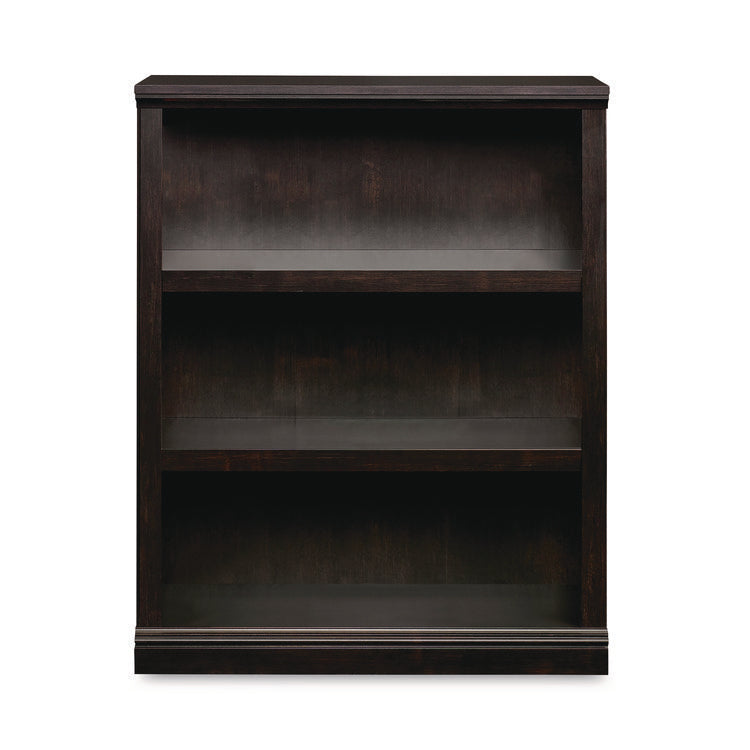 Select Collection Bookcase, Three-Shelf, 35.37w x 13.22d x 69.76h, Estate Black