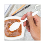Impress Heavyweight Full-Length Polystyrene Cutlery, Spoon, Plastic, White, 1,000/Carton