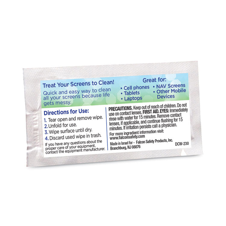 Touch Screen Wipes, 5 x 6, Citrus, 200 Individual Foil Packets in an Easy Grab Jar