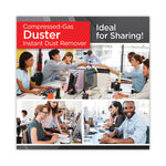 Disposable Compressed Air Duster, 17 Oz Can, 2/pack