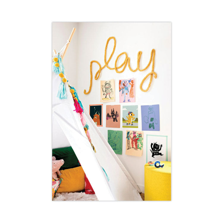 Wall-Safe Tape With Dispenser, 1" Core, 0.75" X 50 Ft, Clear, 2/pack