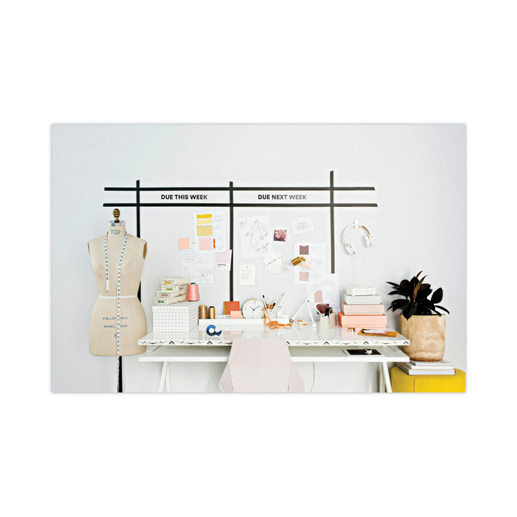 Wall-Safe Tape With Dispenser, 1" Core, 0.75" X 50 Ft, Clear, 2/pack