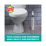 Toilet Scrubber Starter Kit, 1 Handle And 5 Scrubbers, White/Blue