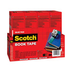 Book Tape Value Pack, 3" Core, (2) 1.5" X 15 Yds, (4) 2" X 15 Yds, (2) 3" X 15 Yds, Clear, 8/pack