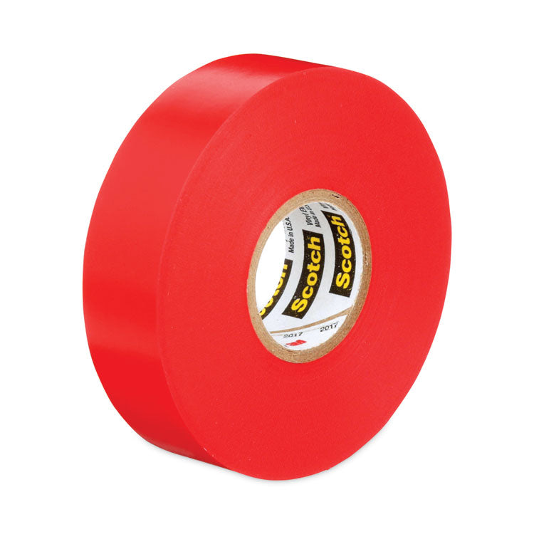 Scotch 35 Vinyl Electrical Color Coding Tape, 3" Core, 0.75" X 66 Ft, Red