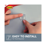 Cord Clip, Round, With Adhesive, 0.75"w, Clear, 4/pack