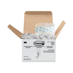 Clear Hooks and Strips, Small, Plastic/Metal, 0.5 lb Capacity, 40 Hooks and 48 Strips/Pack