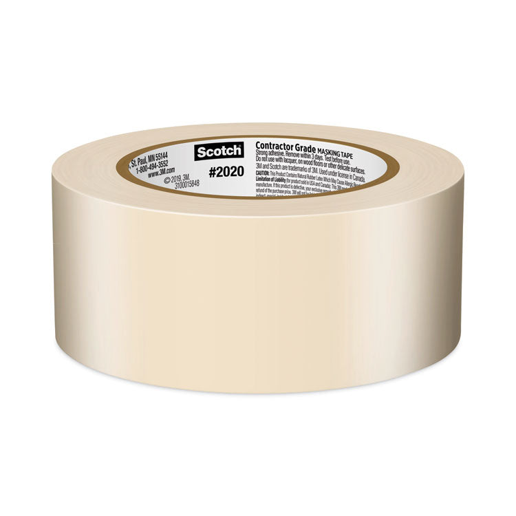 Commercial-Grade Masking Tape For Production Painting, 3" Core, 1.88" X 60 Yds, Natural