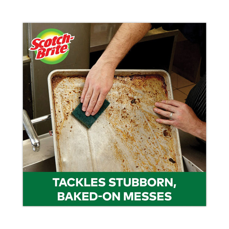 Heavy-Duty Scour Pad, 3.8 X 6, Green, 10/carton