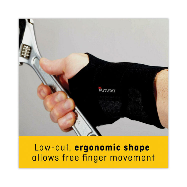 Energizing Wrist Support, Small/Medium, Fits Right Wrists 5.5" to 6.75", Black, 12/Carton