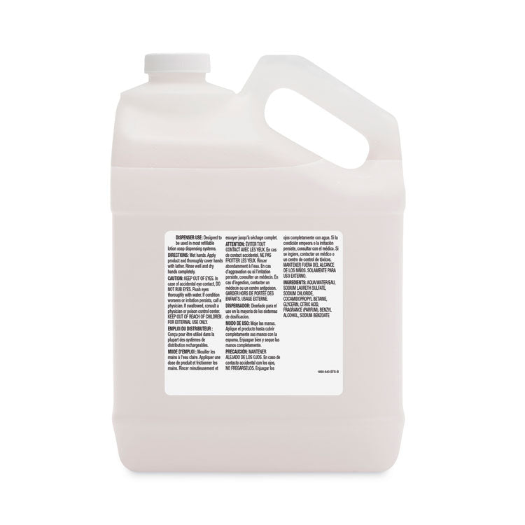 White Premium Lotion Soap Refill, Waterfall Scent, 1 gal, 4/Carton