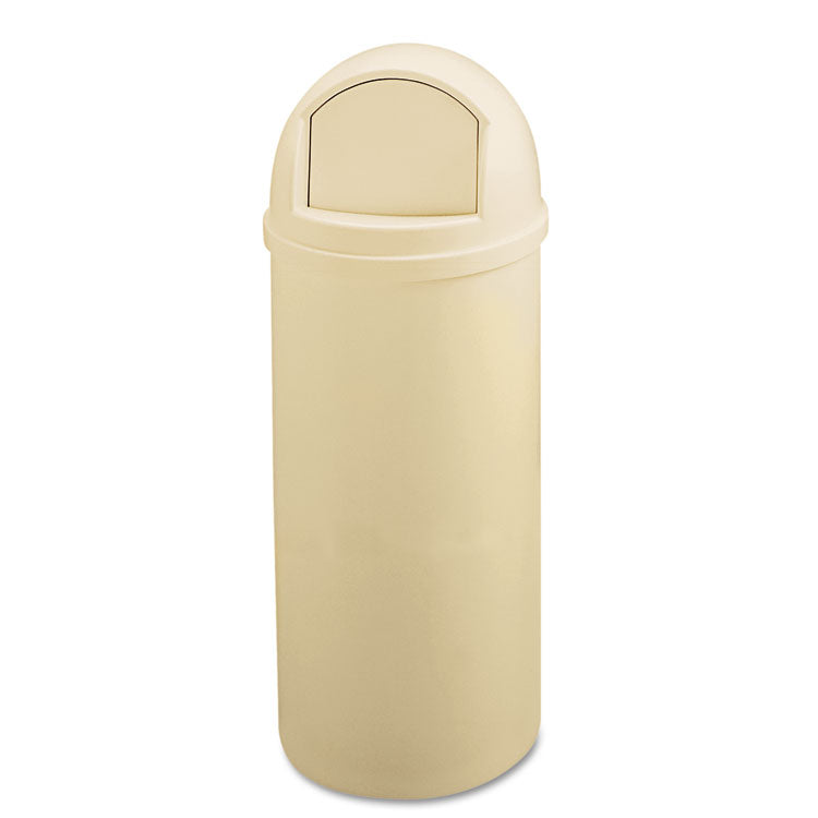 Marshal Classic Container, 25 gal, Plastic, Beige