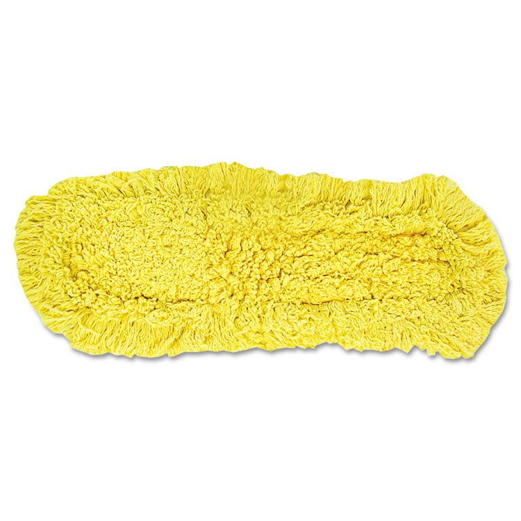 Trapper Commercial Dust Mop, Looped-End Launderable, 5" X 24", Yellow