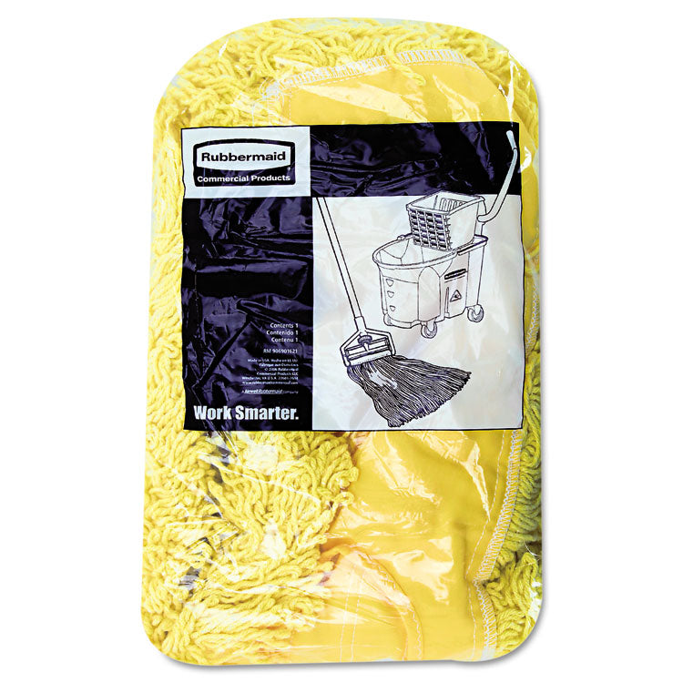 Trapper Commercial Dust Mop, Looped-End Launderable, 5" X 24", Yellow