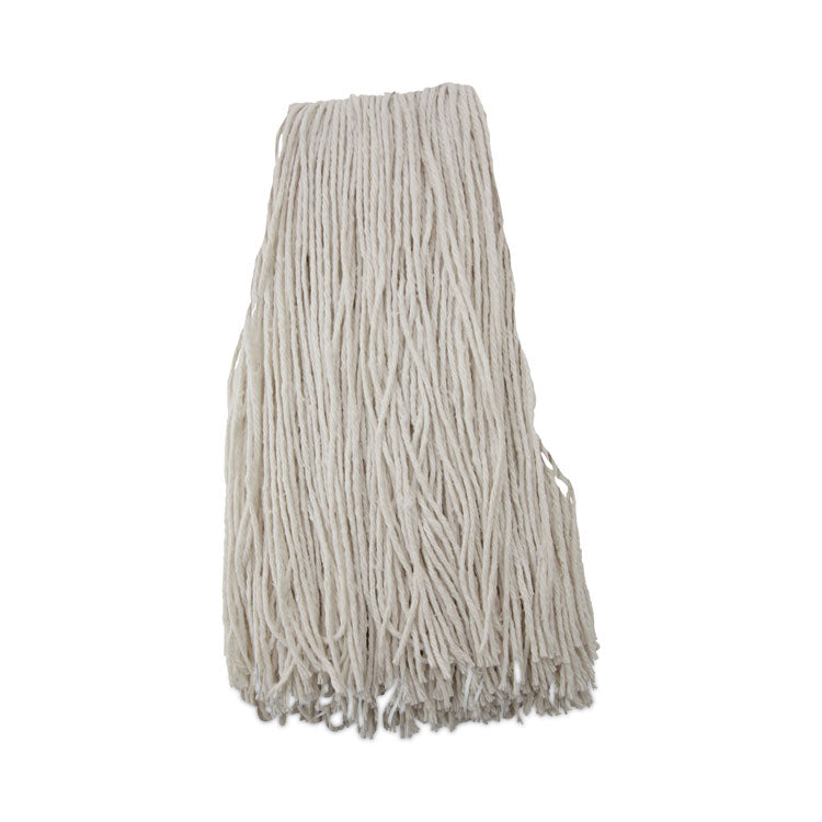 Premium Cut-End Wet Mop Heads, Rayon, 24oz, White, 12/carton
