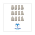 Premium Cut-End Wet Mop Heads, Rayon, 24oz, White, 12/carton