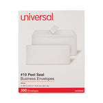 Peel Seal Strip Business Envelope, #10, Square Flap, Self-Adhesive Closure, 4.13 X 9.5, White, 500/box